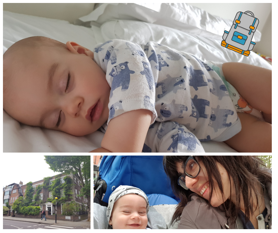 Hotel Recomendado en Londres para ir con Bebé: durmiendo plácidamente y paseando por el barrio