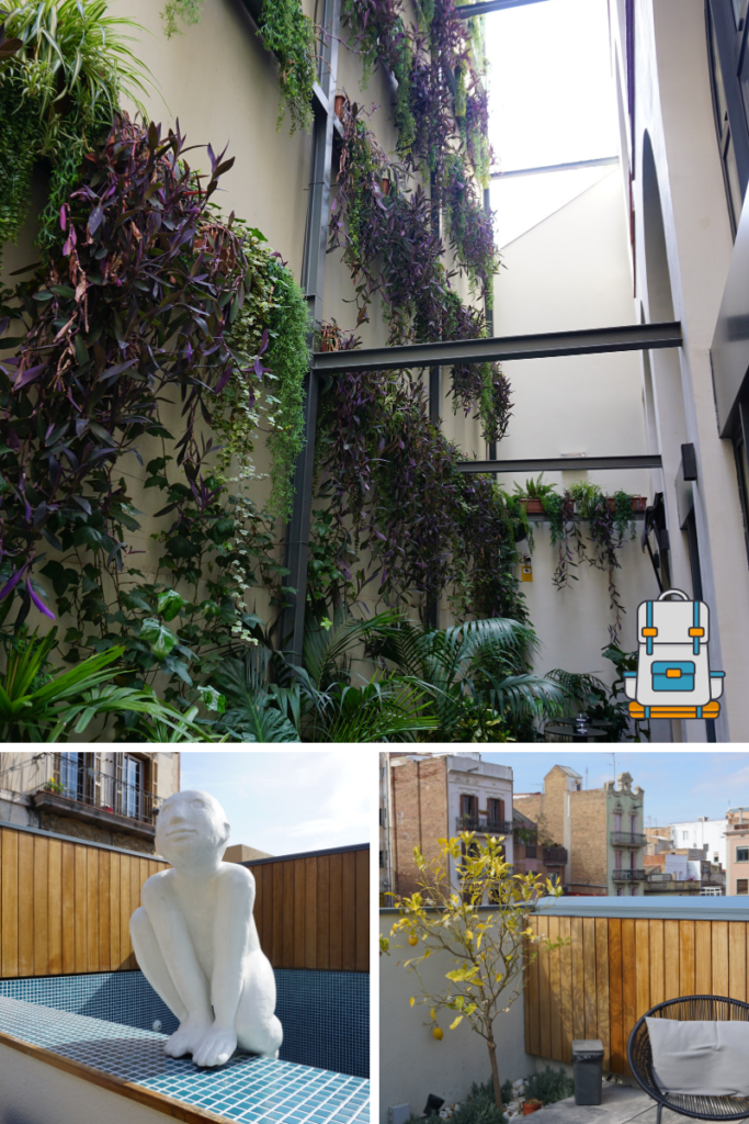 Detalles de los espacios del hotel casa del sol en Barcelona